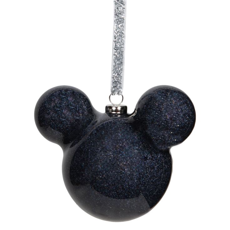 Disney Mickey Mouse Black Glitter Bauble product image