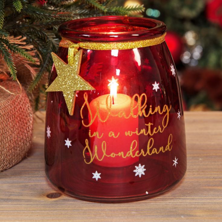 Walking In a Winter Wonderland Glass Jar product image