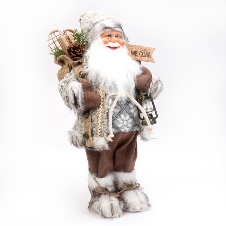 Beige Santa with Welcome Sign 18" product image