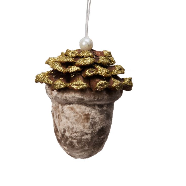 Beige & Gold Acorn Tree Decoration product image