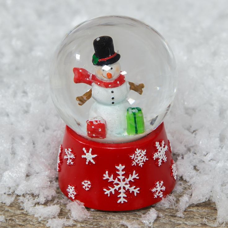 Hand Painted Snowman with Gifts Snow Globe product image