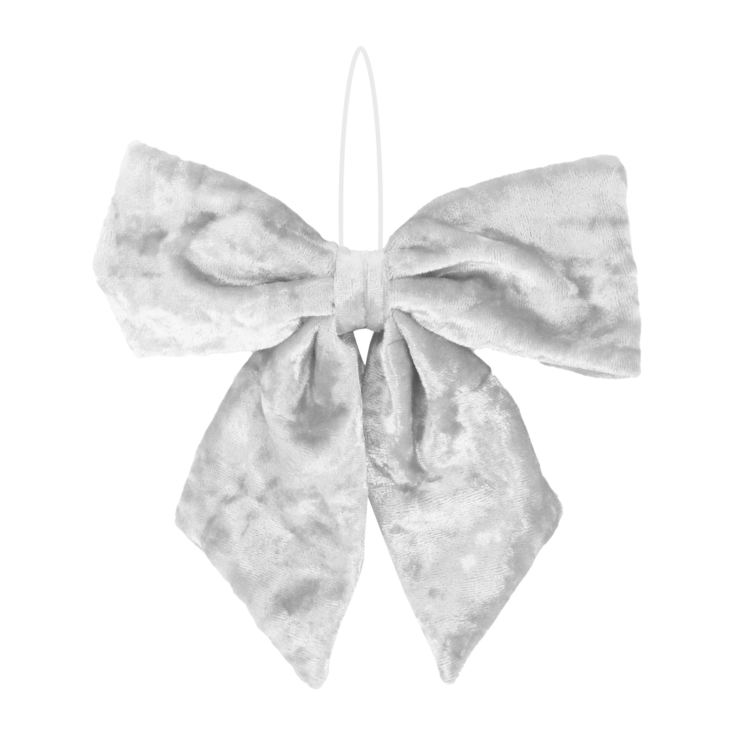 White Fabric Bow Tree Decoration product image