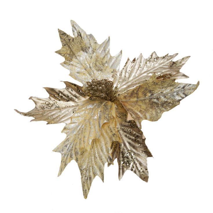 Metallic Champagne Gold Flower with Clip product image