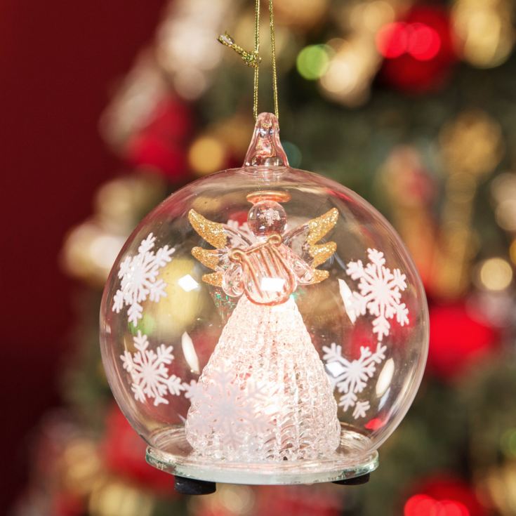 LED Glass Bauble Angel Praying product image