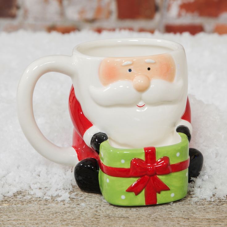 Santa Holding Gift Cookie Holder Mug product image