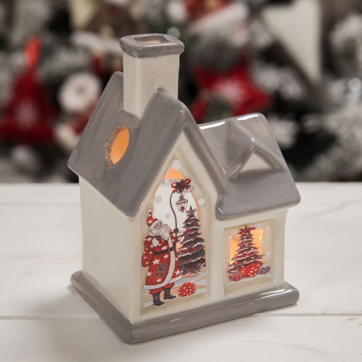 Grey & White House Tea Light Holder product image
