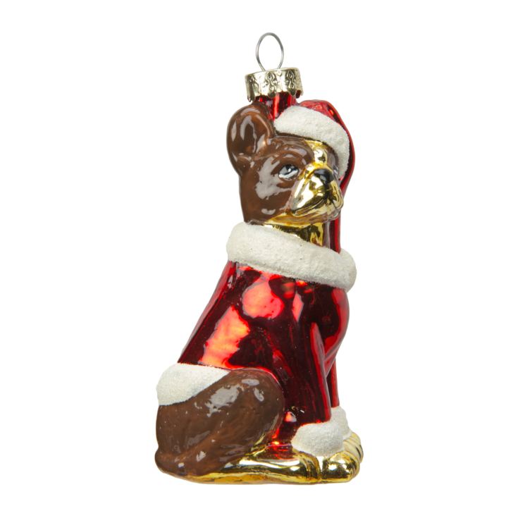 Dog with Santa Hat & Red Jacket Bauble product image