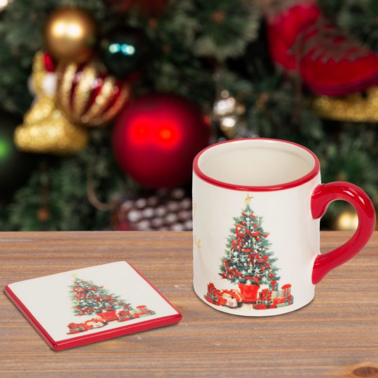 Christmas Tree Design Mug & Coaster Set product image