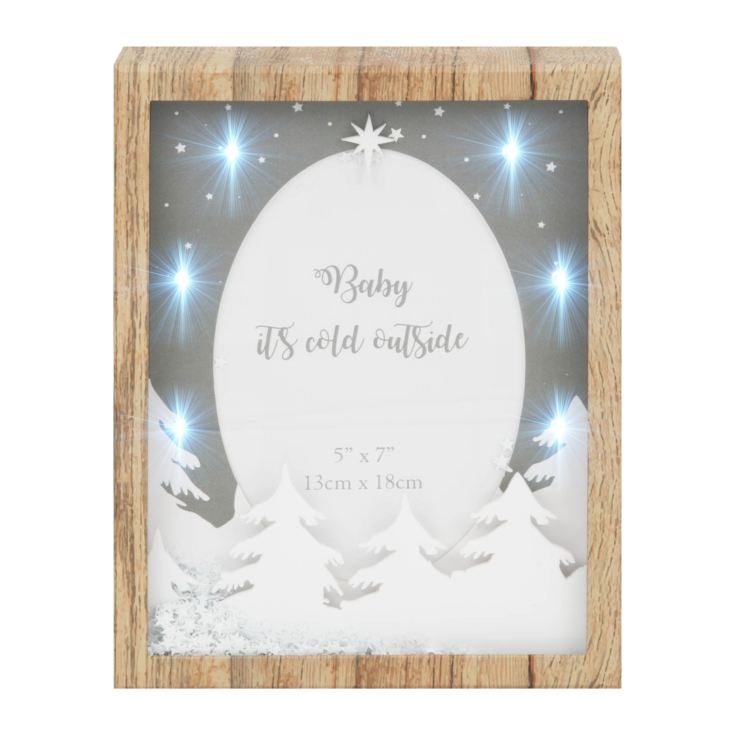 LED Light Up 3D Grey & White Photo Frame 5" x 7" product image