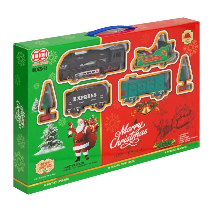 Merry Christmas Light Up Train Set - Medium Round product image