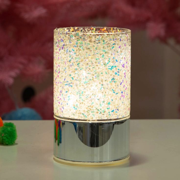 Glass LED Light Up Tube Frosted Glitter 15cm product image