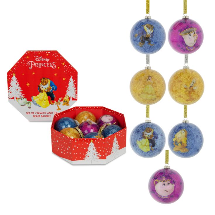 Disney Beauty & The Beast Set of 7 Baubles product image