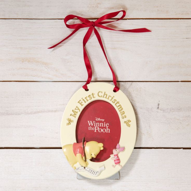 Winnie The Pooh - Baby's First Christmas Hanging Frame product image