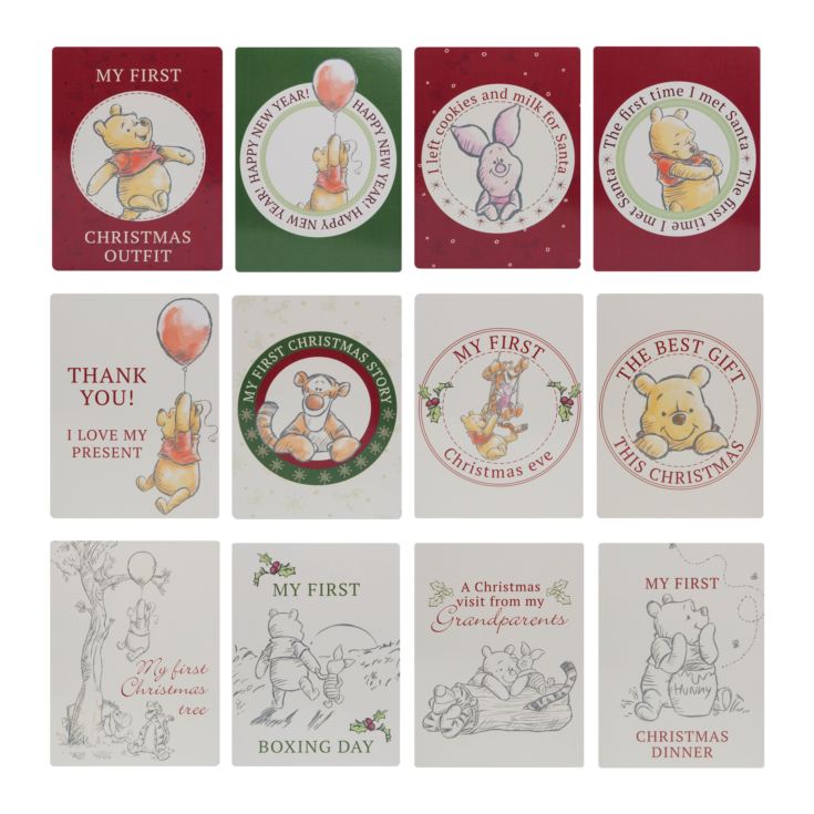 Babys First Christmas Milestone Cards Winnie The Pooh product image