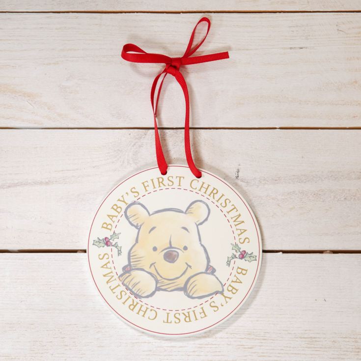 Baby's First Christmas Hanging Plaque Winnie The Pooh product image