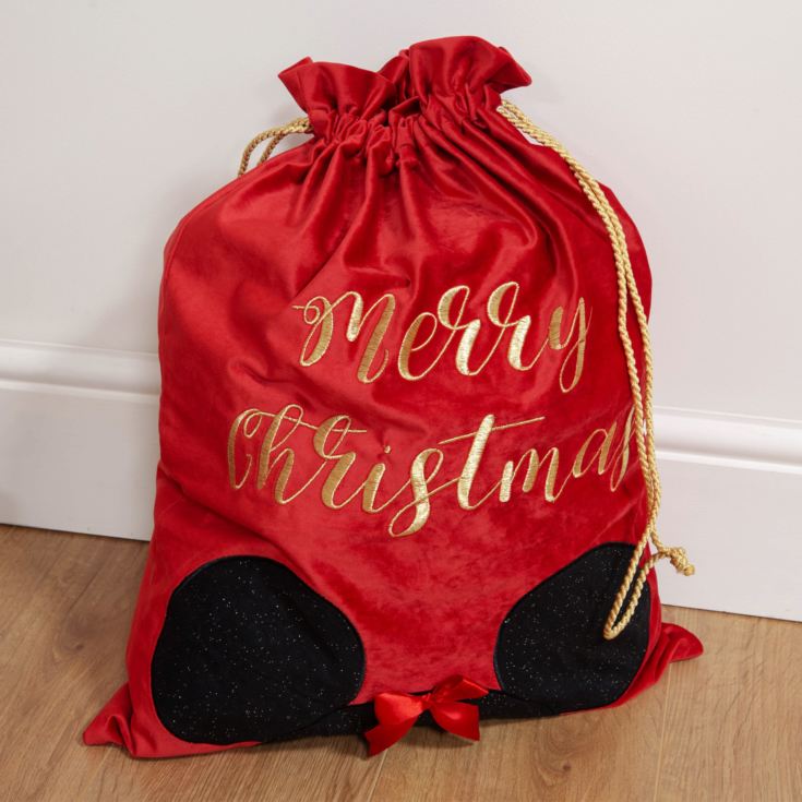 Luxury Red Velvet Disney Christmas Gift Sack - Minnie product image