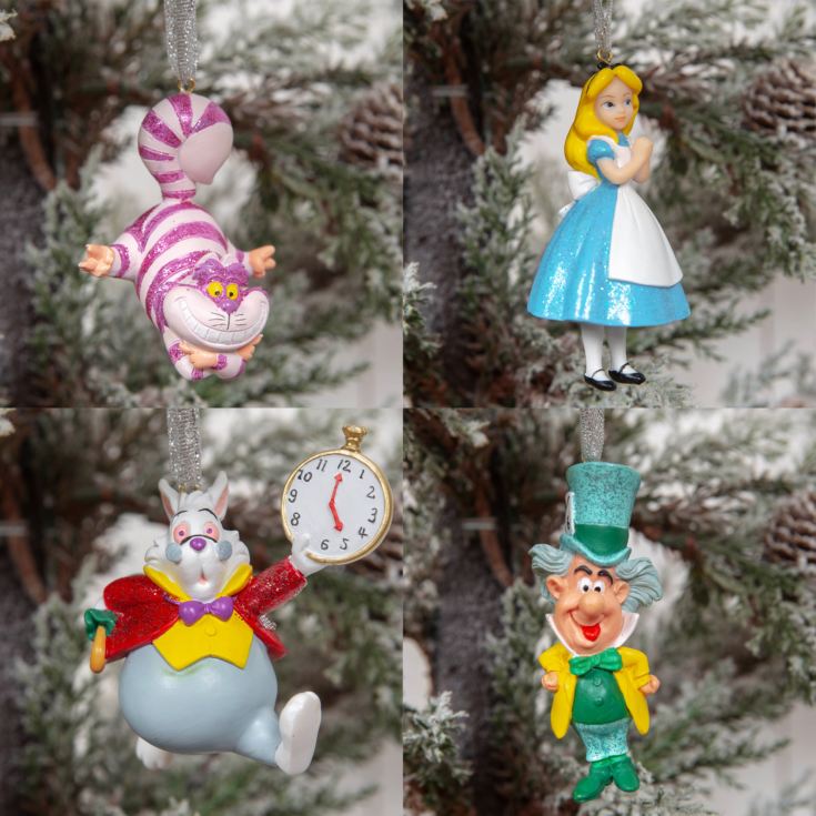 Disney Set of 4 Alice in Wonderland Resin Hanging Gift Set product image