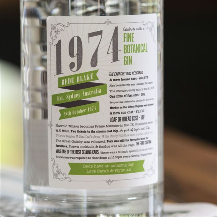 Personalised A Year To Remember Gin product image