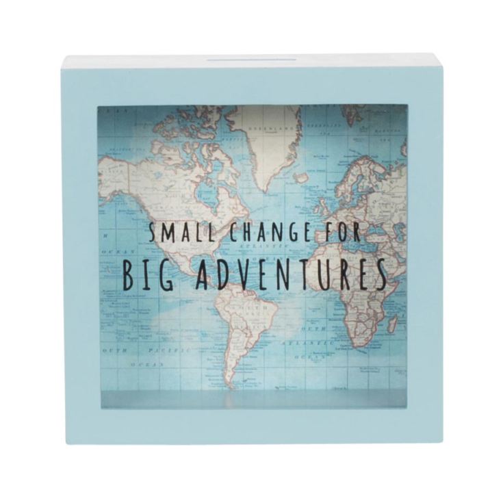 Vintage Map Big Adventures Money Box product image