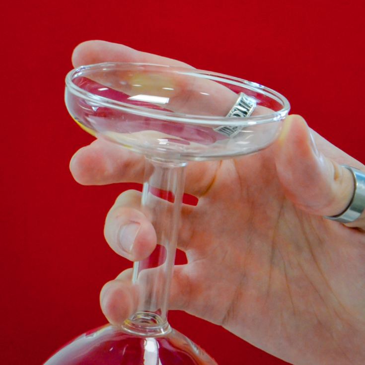 Set of 2 Upside Down Wine Glasses