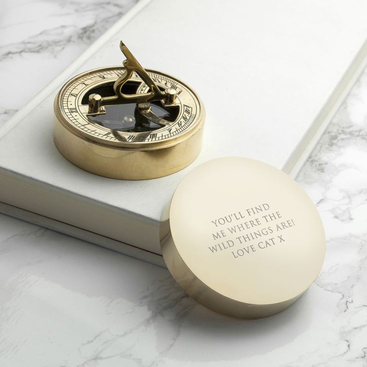 Adventurer's Brass Sundial and Compass product image