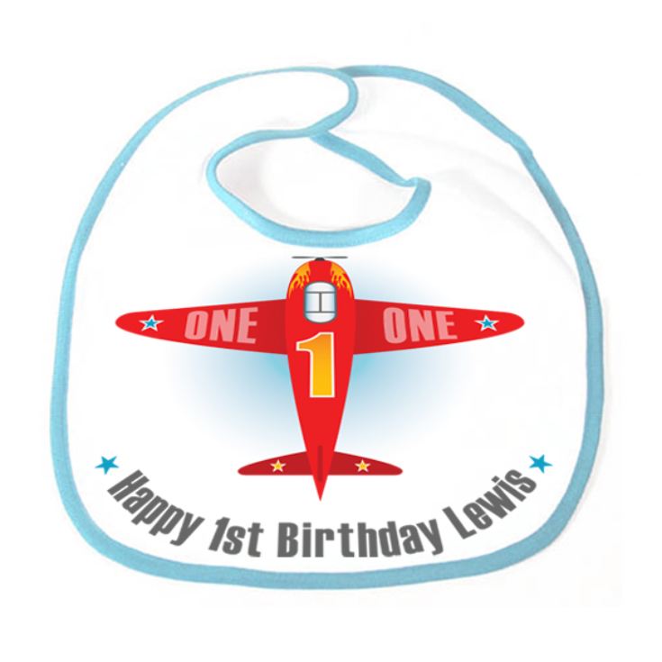 Personalised Childrens Aeroplane Bib product image