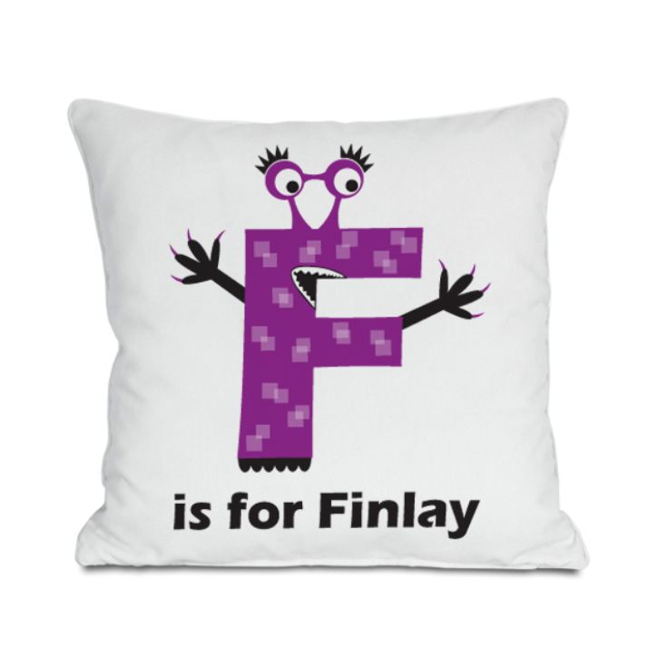 Personalised Children's Alphabet Monster Cushion product image