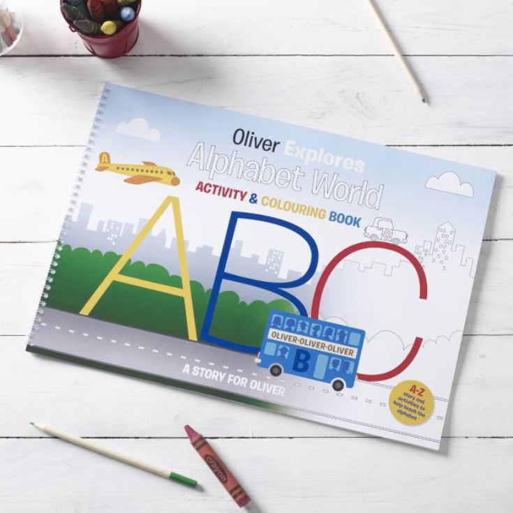 Alphabet World Personalised Colouring Book product image