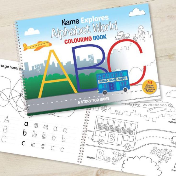 Alphabet World Personalised Colouring Book product image