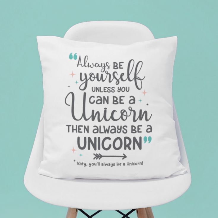 Personalised Always Be A Unicorn Cushion product image