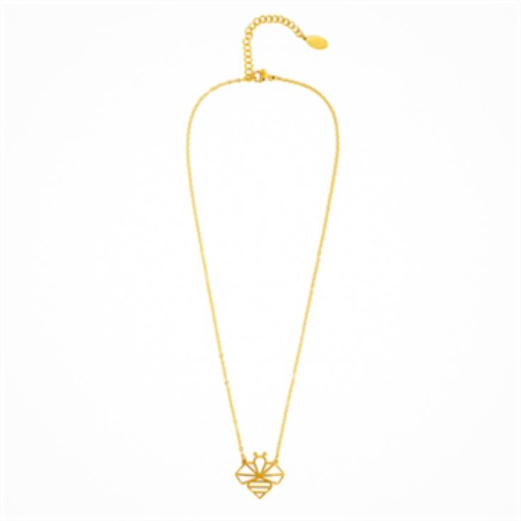 Geometric Bee Gold Necklace product image
