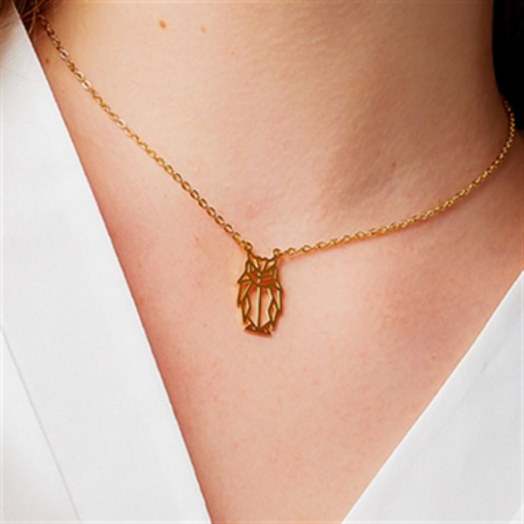Geometric Owl Necklace product image