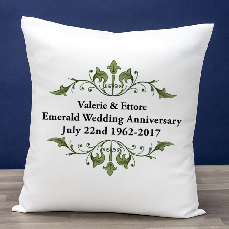 Personalised Emerald Anniversary Cushion product image