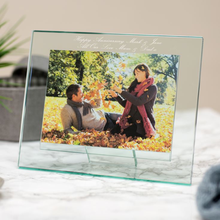 Luxury Personalised Glass Photo Frame The Gift Experience