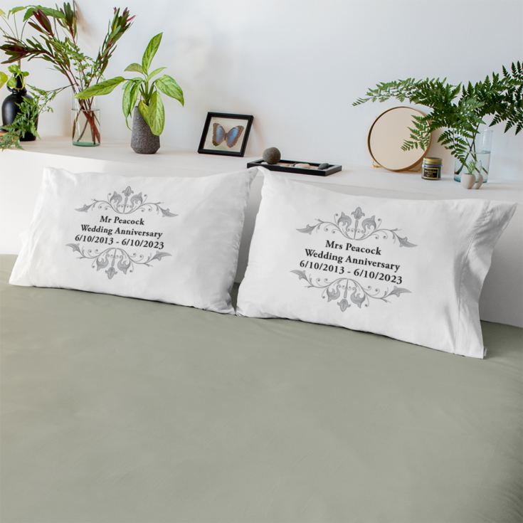 Personalised Anniversary Pillowcases product image