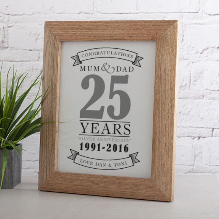 Personalised Silver Anniversary Print product image