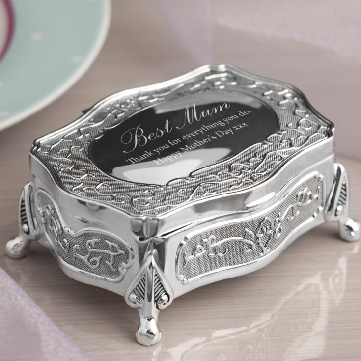 Personalised Best Mum Antique Trinket Box product image