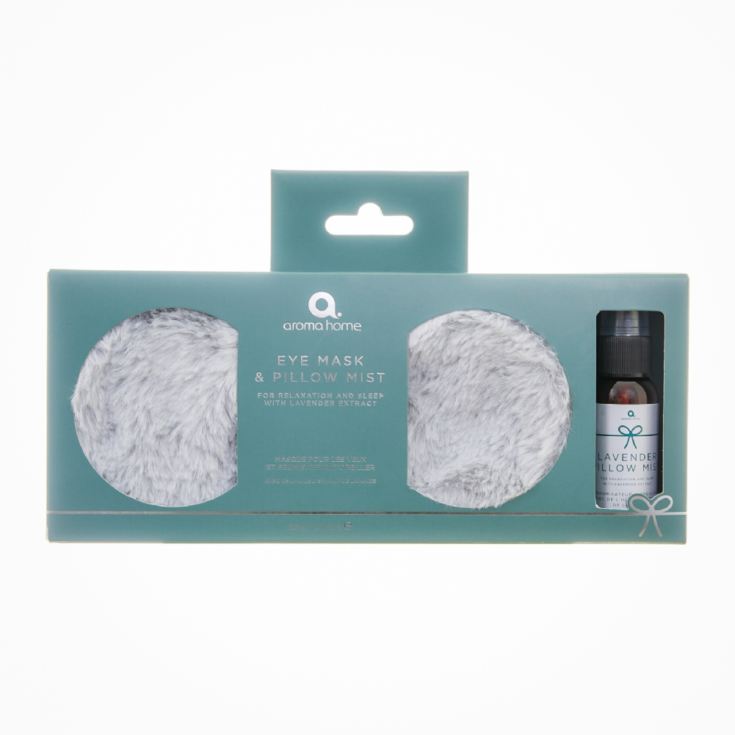 Grey Faux Fur Eye Mask & Pillow Spray Set product image