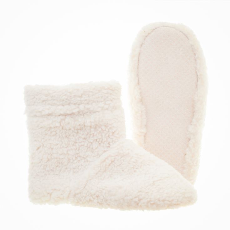 Cream Teddy Slipper Boots product image