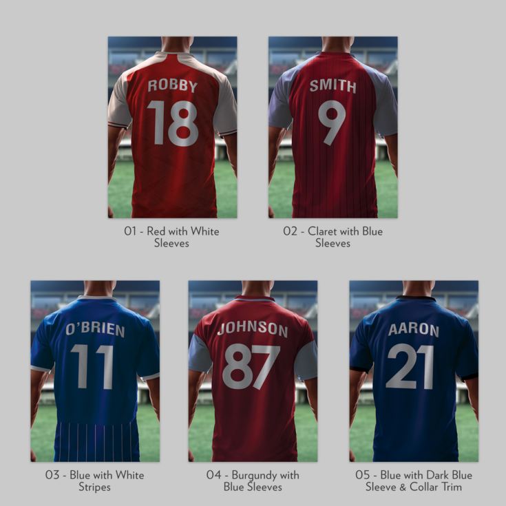 Personalised Football Shirt Poster Choice (A3 Framed) product image
