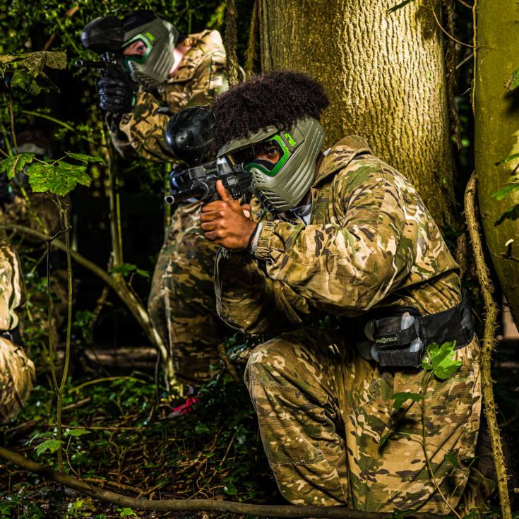 Forest Paintballing for Two with 200 Paintballs and Pizza