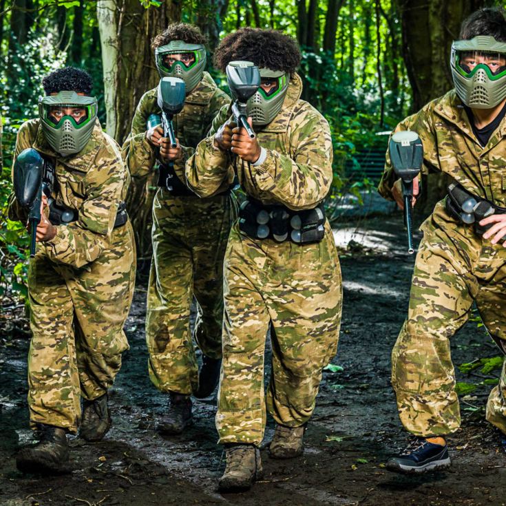 Forest Paintballing for Four with 200 Paintballs and Pizza