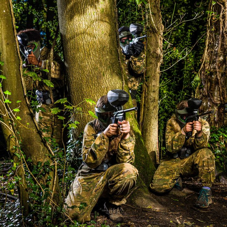 Forest Paintballing for Four with 200 Paintballs and Pizza