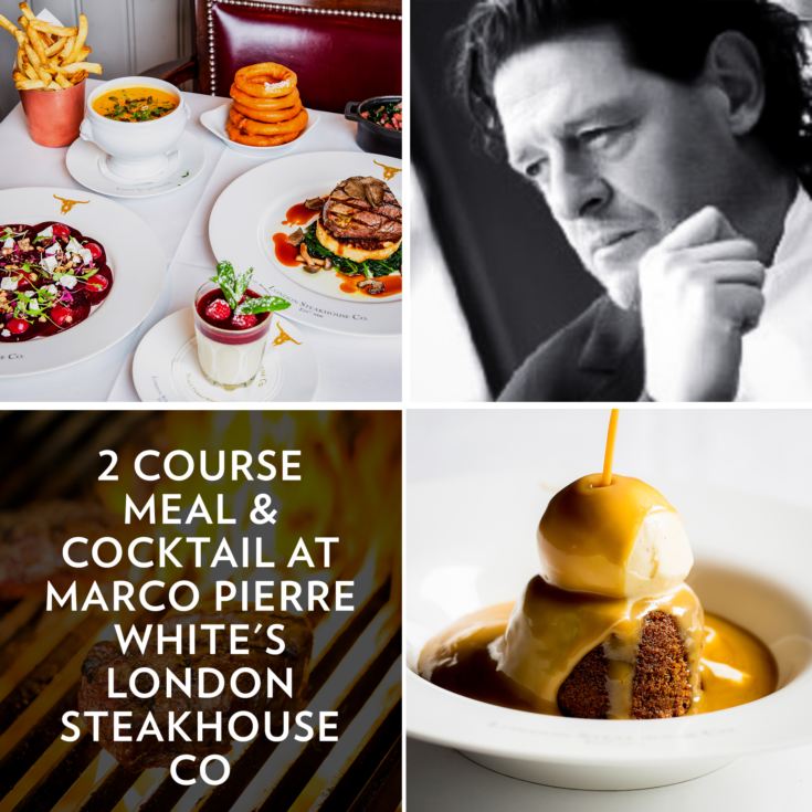 2 Course Meal & Cocktail at Marco Pierre White's London Steakhouse Co product image