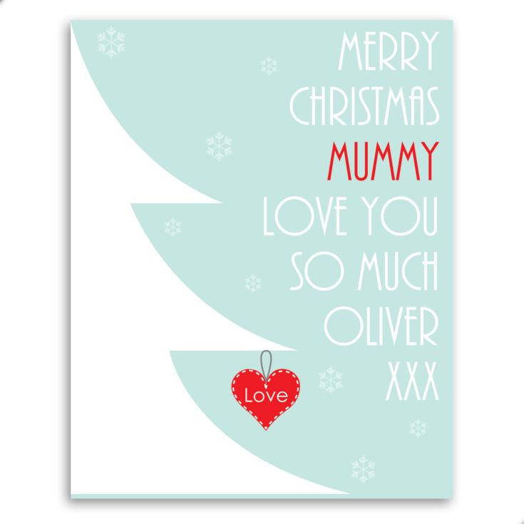 Christmas Tree Style Personalised Framed Print product image