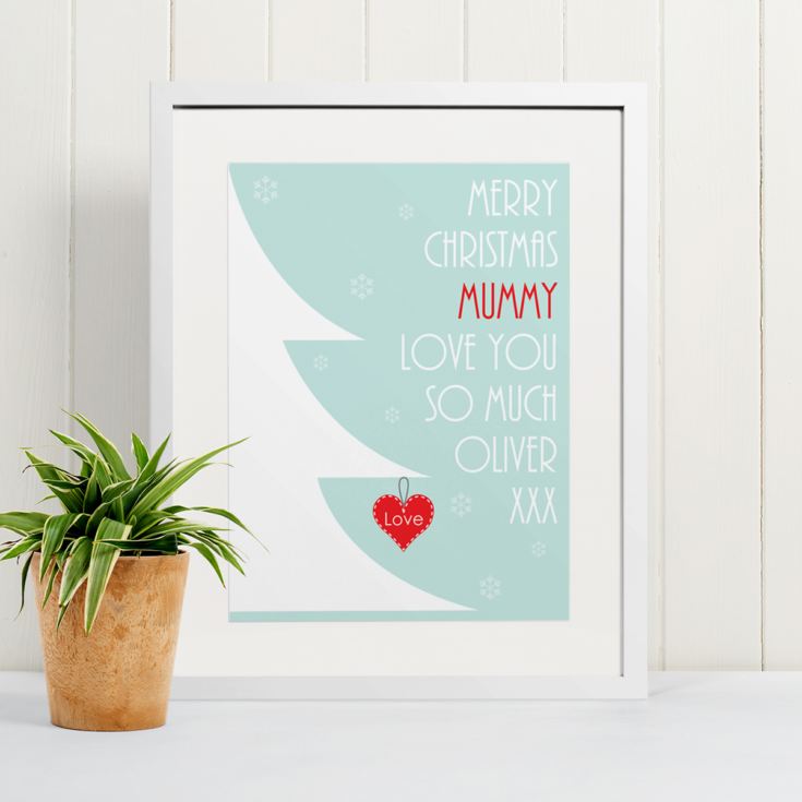 Christmas Tree Style Personalised Framed Print product image