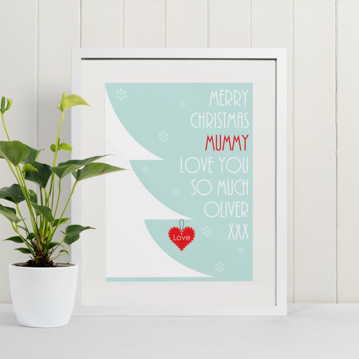 Christmas Tree Style Personalised Framed Print product image