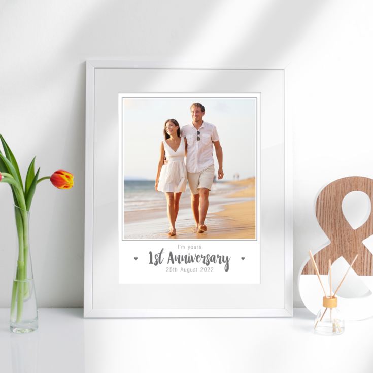 Personalised First Anniversary Photo Framed Print product image