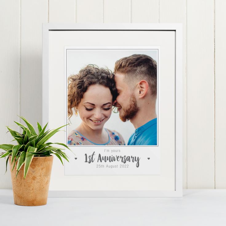 Personalised First Anniversary Photo Framed Print product image