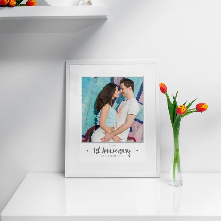 Personalised First Anniversary Photo Framed Print product image